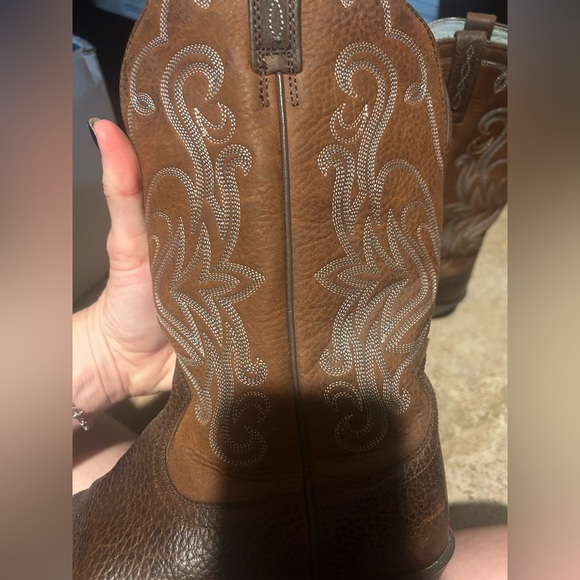 Dark brown leather western boots - Picture 2 of 6